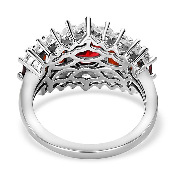 Nat&uuml;rlicher Mosambik Granat Ring, 925 Silber platiniert (Gr&ouml;&szlig;e 18.00) ca. 5.49 ct image number 6