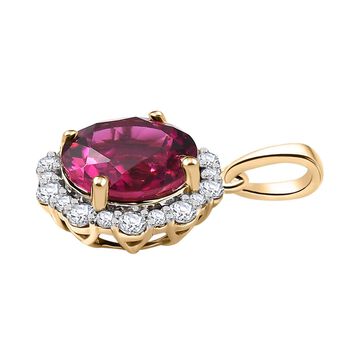 LUXURIANT DIAMOND- zertifiziert und gepr&uuml;ft AAA Labor Bixbit und Labor Diamant Anh&auml;nger in 417 Gold - 5,69 ct.