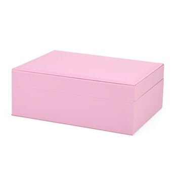 2-lagige PU Schmuckbox, 22,8x17x8,5cm, Rosa