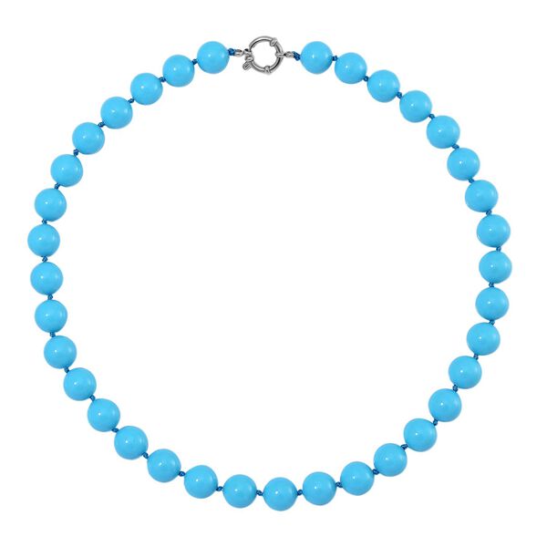 Sleeping Beauty t&uuml;rkisfarbene Muschelkernperle Halskette, 50cm image number 3