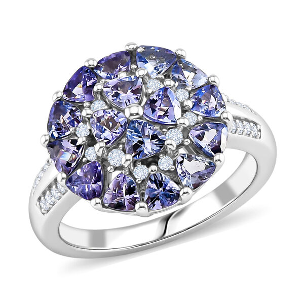 Tansanit und Zirkon Ring - 2,03 ct. image number 4