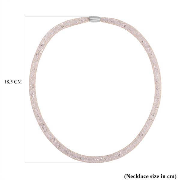 Weißer Kristall Schmuckset Reines Messing image number 5