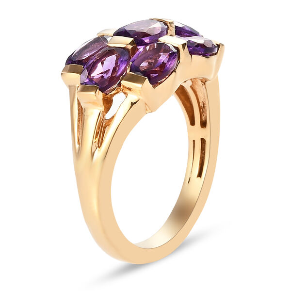 Marokkanischer Amethyst Ring 925 Silber vergoldet  ca. 2,93 ct image number 5