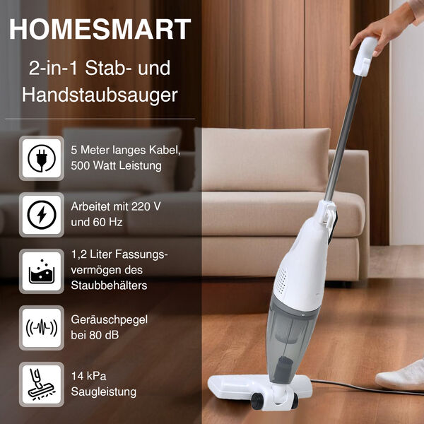 Homesmart 2-in-1 Stab- und Handstaubsauger image number 2