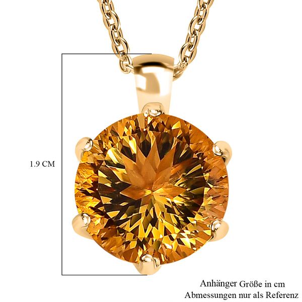 Citrin und Zirkon Anh&auml;nger mit 50cm Kette - 6,68 ct. image number 7