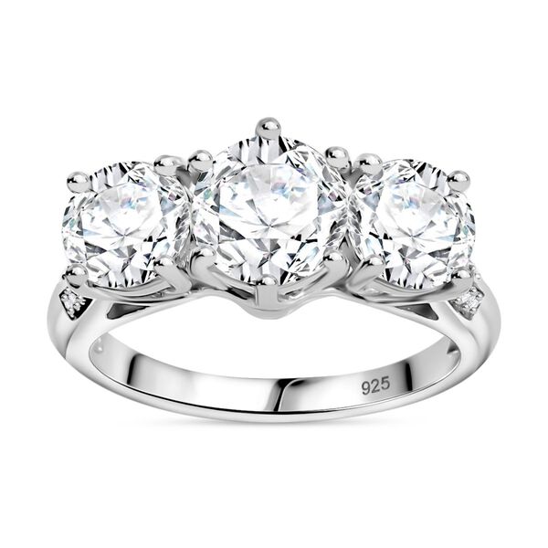 Moissanit Schmuckset, 925 Silber rhodiniert - 7,43 ct. image number 4