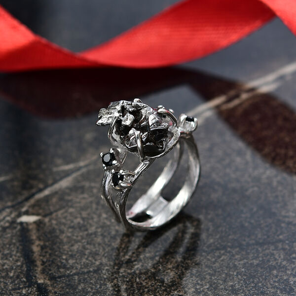 D'Joy Meteorit und schwarzer Spinell Ring - 16,25 ct. image number 1