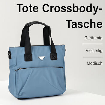 Praktischer Shopper mit verstellbarem Riemen, Blau
