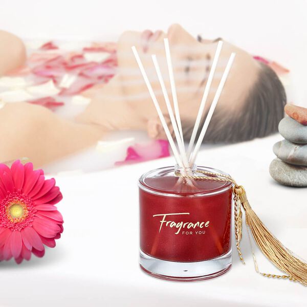 The 5th Season - 100ml Runder Diffusor mit Glitzerpuder in Geschenkbox, Duft: Cold Water, Rot image number 1