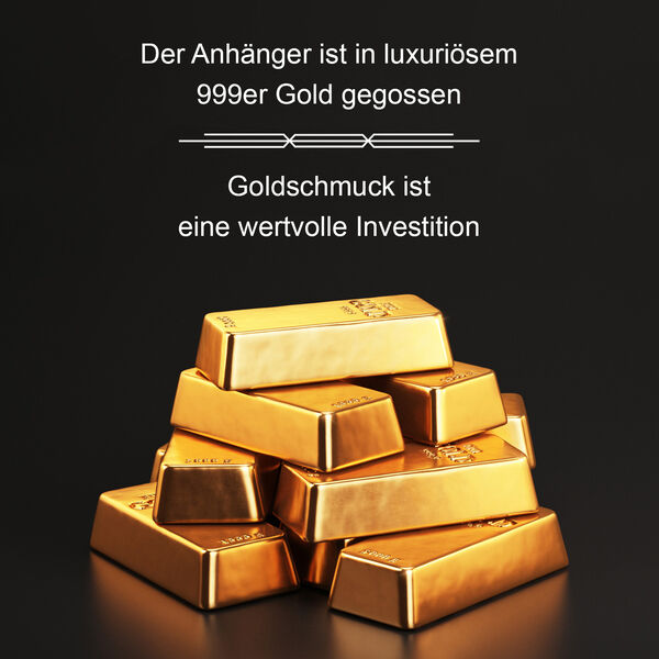 Drachen Anhänger in 999 Gold image number 3
