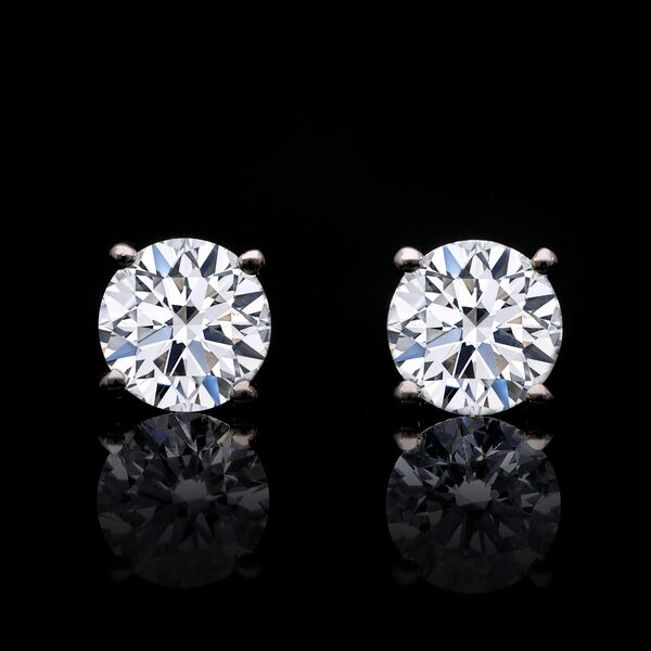 LUXURIANT VS-EF Labor Diamant Ohrringe in 585 Wei&szlig;gold - 3 ct. image number 2