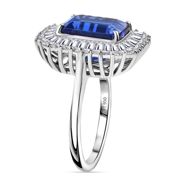 RHAPSODY AAAA Tansanit und VS Diamant Ring in 950 Platin - 10,17 ct. image number 4