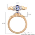 Tansanit und Zirkon Ring 925 Silber vergoldet  ca. 0,60 ct image number 6