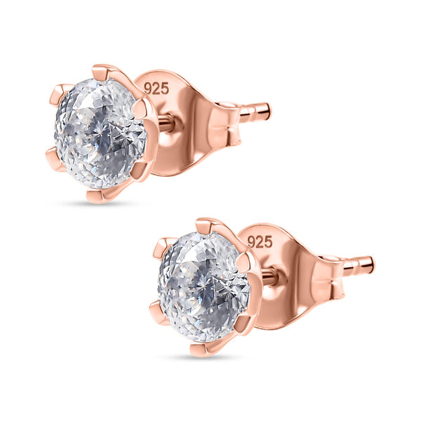 D'Joy Moissanit Ohrringe, 925 Silber 750 Ros&eacute;gold Vermeil - 1,75 ct. image number 4