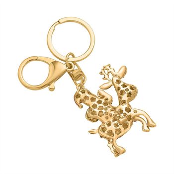 Weihnachtlicher Kristall Schl&uuml;sselanh&auml;nger, emailliert