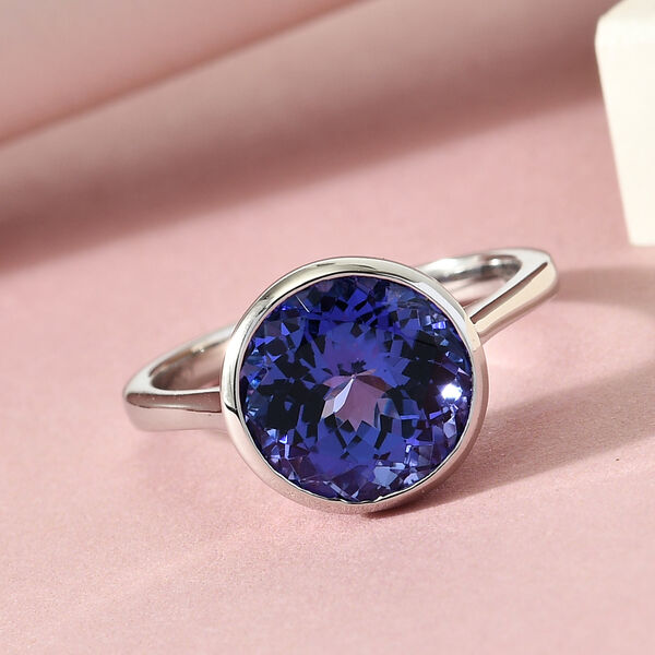 RHAPSODY AAAA Tansanit Solit&auml;r-Ring, 950 Platin  ca. 4,34 ct image number 2