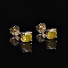 SGL zertifizierte I1-I2 gelbe Diamant-Ohrringe - 0,50 ct. image number 1