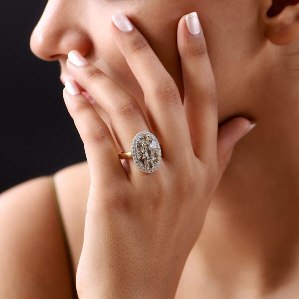 AAA Turkizit und Zirkon-Ring - 4,11 ct. image number 3