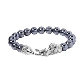 Terahertz Elefanten Armband, ca. 19 cm, Reiner Edelstahl Antik-silber-Plattierung ca. 150.00 ct