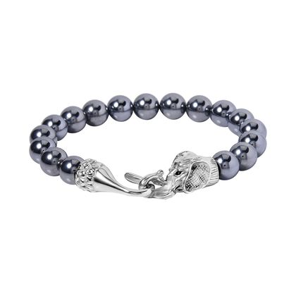 Terahertz Elefanten Armband, ca. 19 cm, 316L Edelstahl Antik-silber-Plattierung ca. 150.00 ct