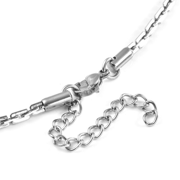 Schlichte Halskette, ca. 60+5 cm, Edelstahl image number 4