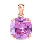 Rosa Zirkonia Anhänger 925 Silber rosévergoldet