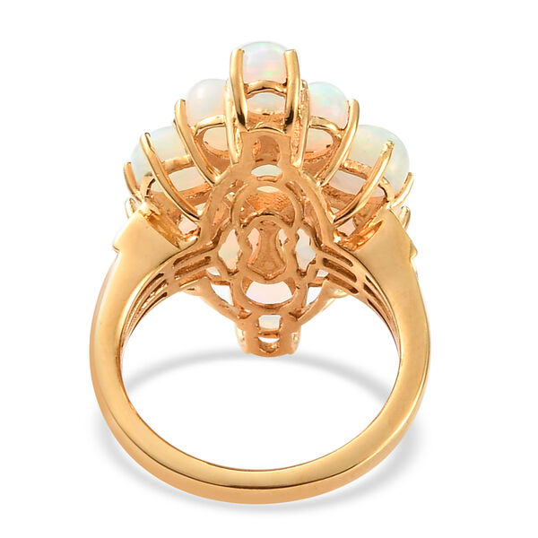 Nat&uuml;rlicher, &auml;thiopischer Opal und Zirkon-Ring - 3,67 ct. image number 7