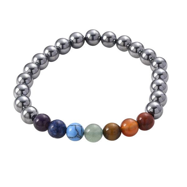 2er Set - Terahertz, Mehrfarbige Edelsteine Halskette und Armband, flexibel, 316L Edelstahl ca. 280.00 ct image number 6