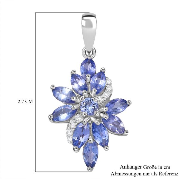 Tansanit und Moissanit Anhänger - 1,83 ct. image number 6