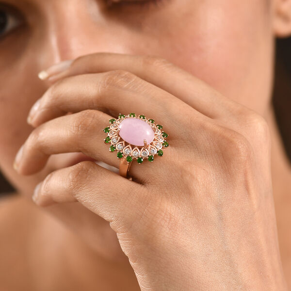 EverTrue Kunzit, Chromdiopsid und Zirkon Ring - 7,92 ct. image number 2