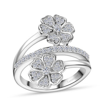 LUXURIANT SI-GH Labor Diamant Ring, 925 Silber rhodiniert - 0,54 ct.