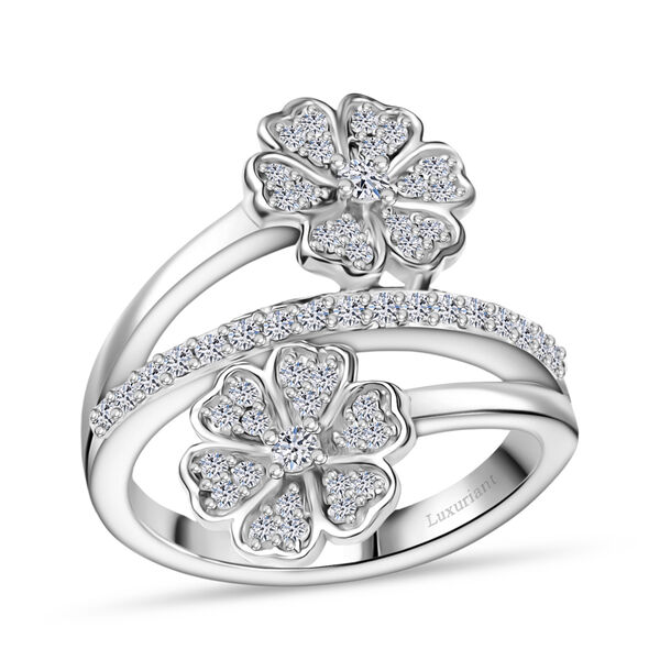LUXURIANT SI-GH Labor Diamant Ring, 925 Silber rhodiniert - 0,54 ct. image number 3