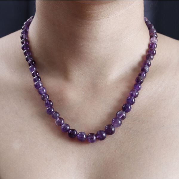 Afrikanischer Amethyst Halskette ca. 50 cm Messing rhodiniert ca. 191.00 ct image number 3