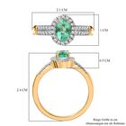 AA Kolumbianischer Smaragd, Weißer Diamant Ring, 585 Gold (Größe 21.00) ca. 0.99 ct image number 6