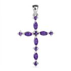 Afrikanischer Amethyst Anhänger 925 Silber rhodiniert ca. 1.75 ct