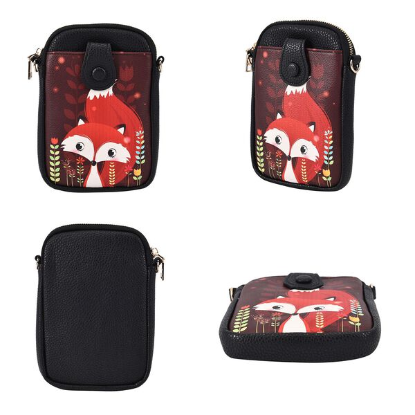 Crossbody Tasche aus Kunstleder, Fuchs image number 4