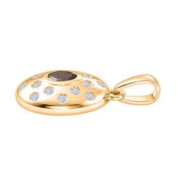 D'Joy AA nat&uuml;rlicher goldener Tansanit und Zirkon Anh&auml;nger - 0,66 ct.