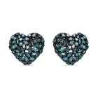 GP Heart Collection- blaue Diamant und blaue Saphir-Ohrstecker in Silber image number 0