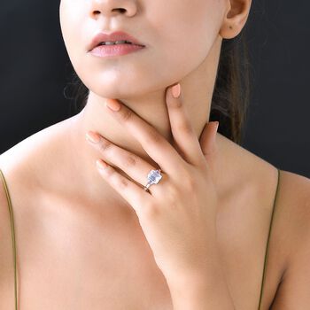 88 Facetten Moissanit-Ring, ca. 3,90 ct