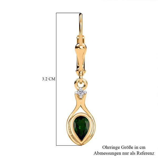 Dainty Chromdiopsid und Zirkon-Ohrringe image number 6