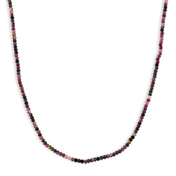 Mehrfarbig-Turmalin Halskette ca. 45 cm 316L Edelstahl ca. 45,00 ct.