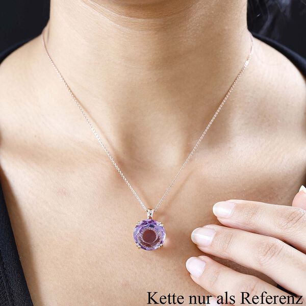 Rose De France Amethyst und Zirkon Anh&auml;nger- 13,43 ct. image number 3