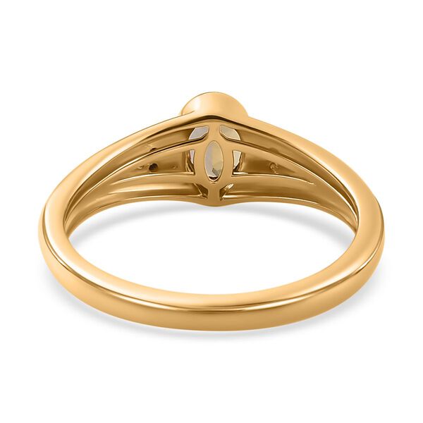 AA nat&uuml;rlicher goldener Tansanit und Zirkon-Ring - 0,49 ct. image number 6