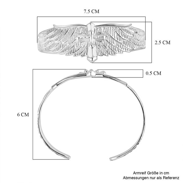 Royal Bali Kollektion- 925 Silber Armreif mit Kreuz-Motiv, 19cm image number 5
