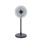Standventilator mit USB und einstellbarem LED-Licht, 3 Geschwindigkeiten, Schwarz