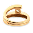 Moissanit Ring 925 Silber vergoldet  ca. 0,44 ct image number 5