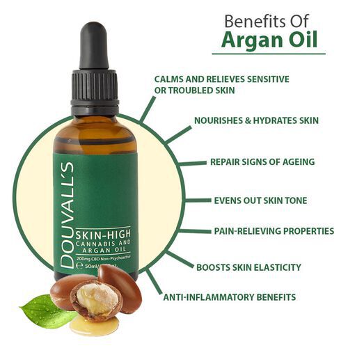 Douvalls: 100% Organic Skin High - 200 mg CBD & Arganöl, 50ml image number 1