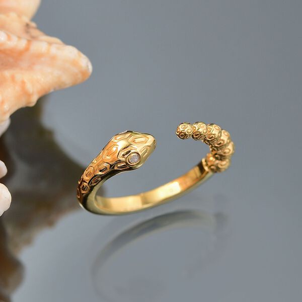GP Trinofo Kollektion - Kanchanaburi blauer Saphir Schlangen-Ring mit Diamantakzenten image number 2