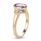 AAA Tansanit und Diamant-Ring, 585 Gelbgold  ca. 2,10 ct image number 4