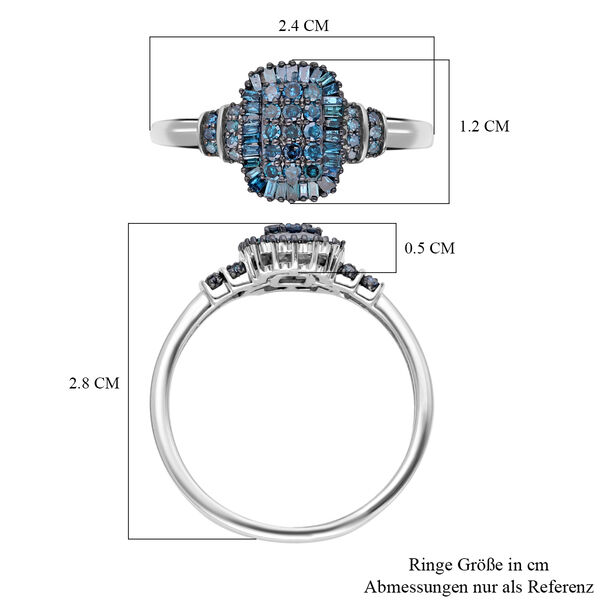 Blauer Diamant-Ring - 0,50 ct. image number 6
